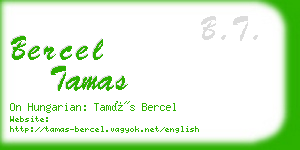 bercel tamas business card